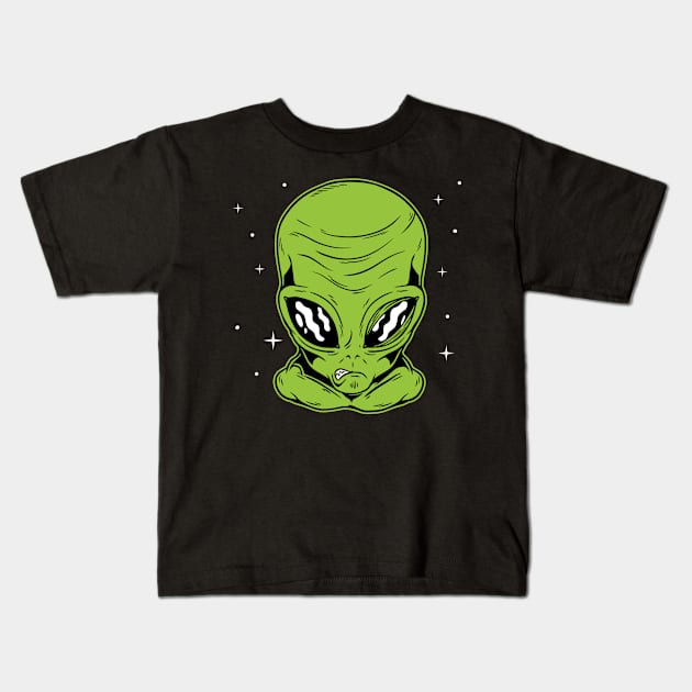 Halloween Alien Funny Matching Couple Gift Part 2 Kids T-Shirt by Hasibit